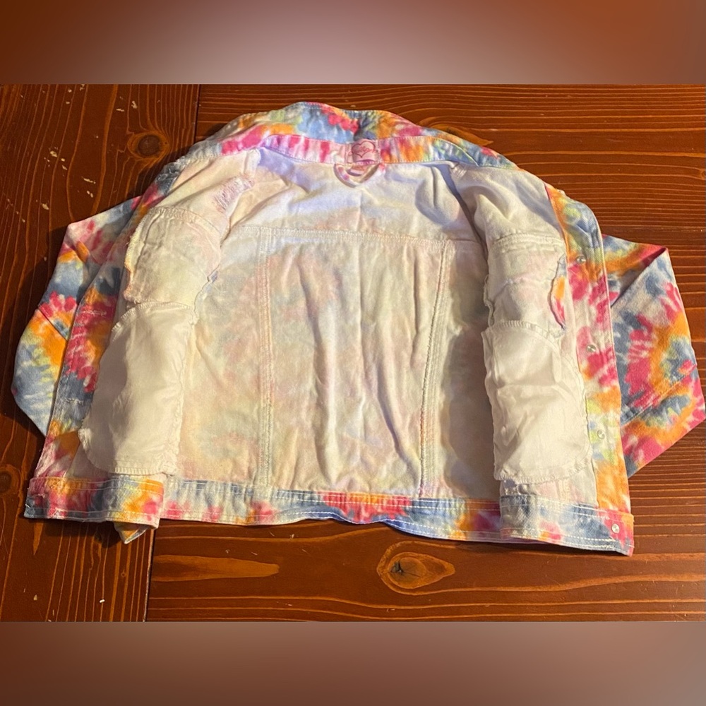 Tie dye distressed denim jacket - Picture 3 of 8